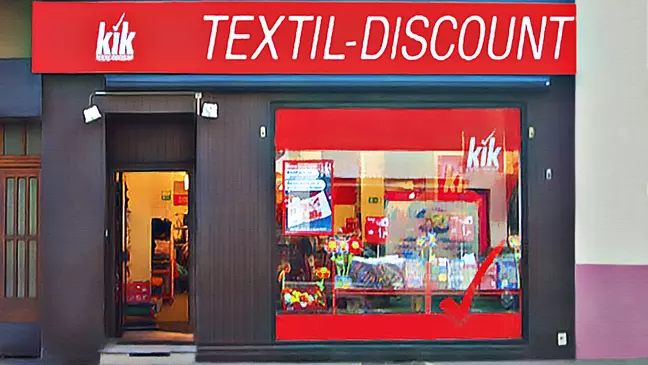 La prima filiale KiK di Düsseldorf-Gerresheim, punto di partenza di un percorso che dura da oltre 30 anni